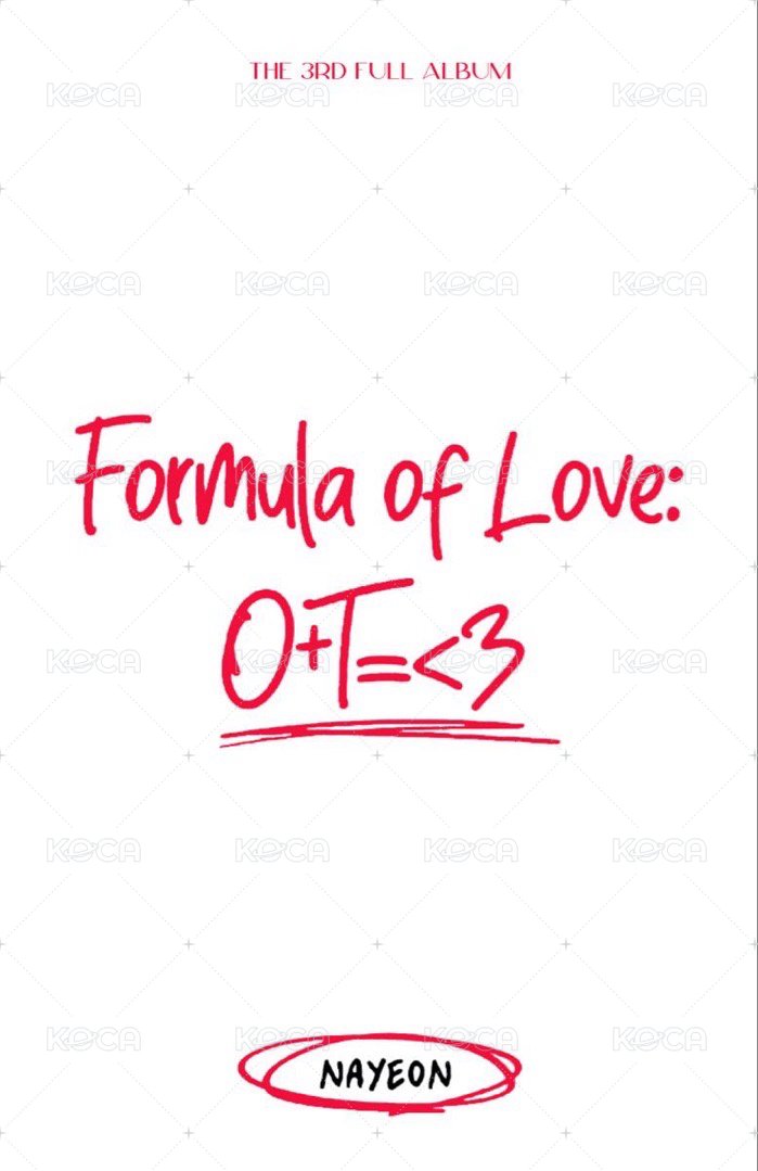 正規三 專輯卡 TWICE 娜璉 FORMULA OF LOVE 刮刮卡 背面