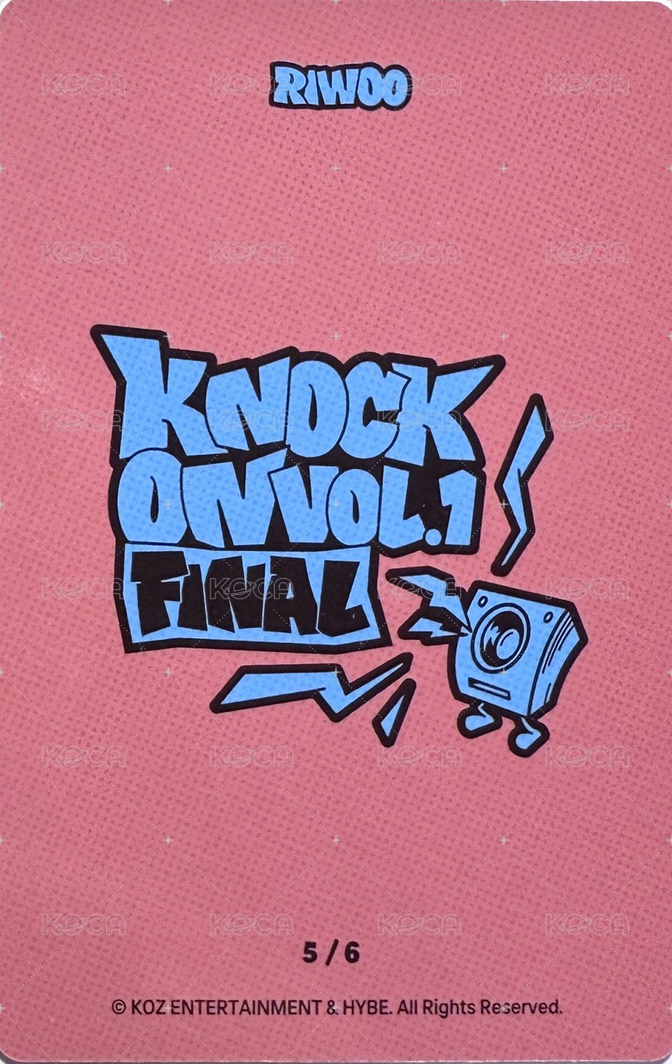 Knock On 巡迴 隨機卡 FINAL 場周 5/6 背面