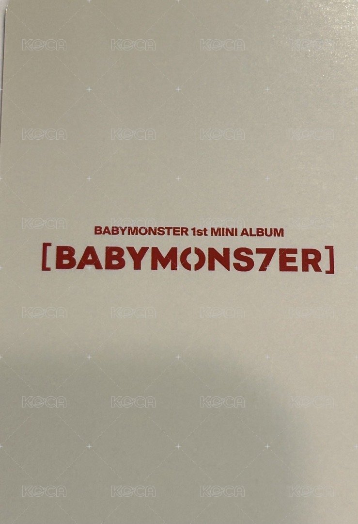 BABYMONS7ER knpops 特典卡 KNP特典 Asa 背面