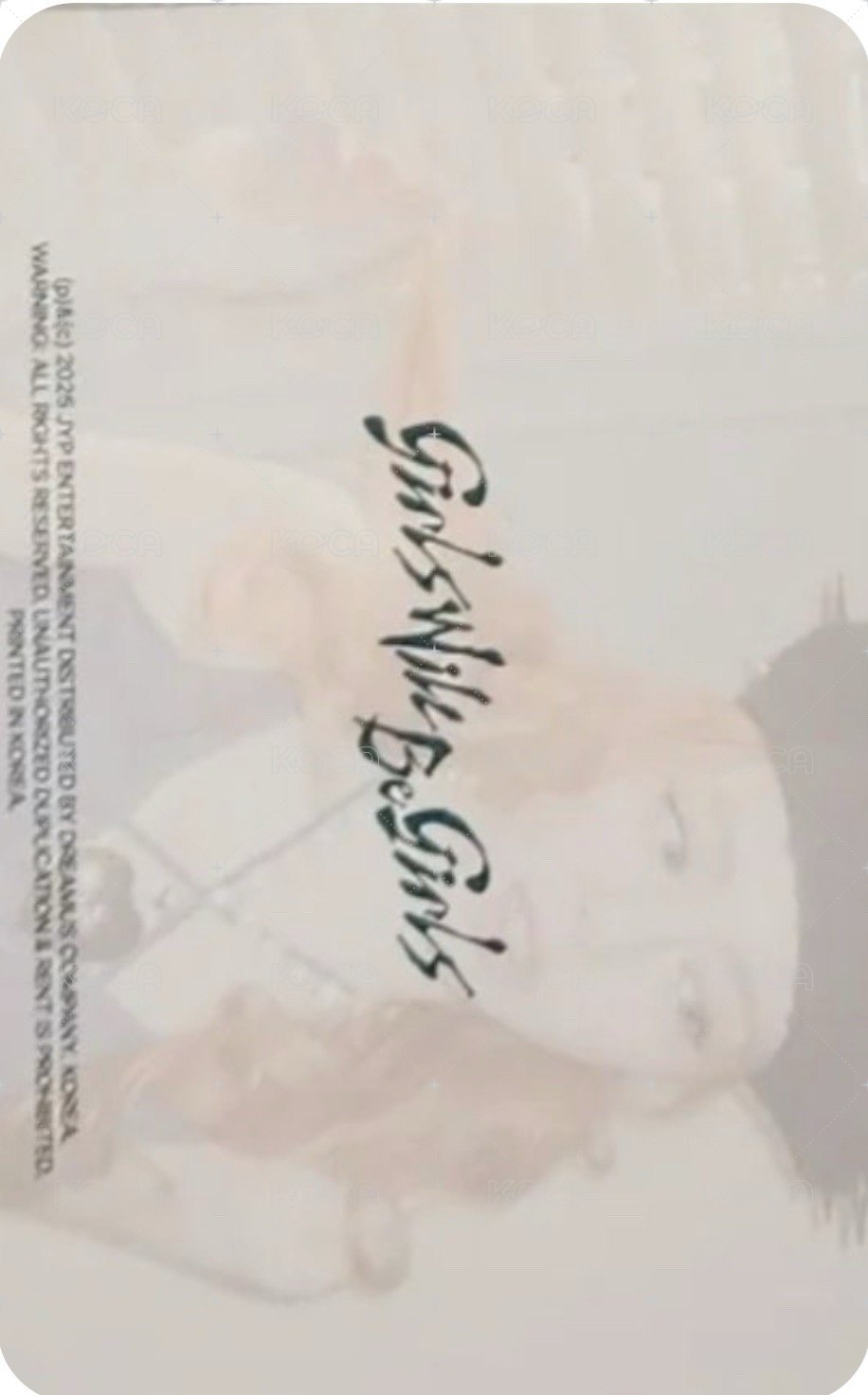 GWBG 專輯卡 CASSETTE GREEN ver. 背面