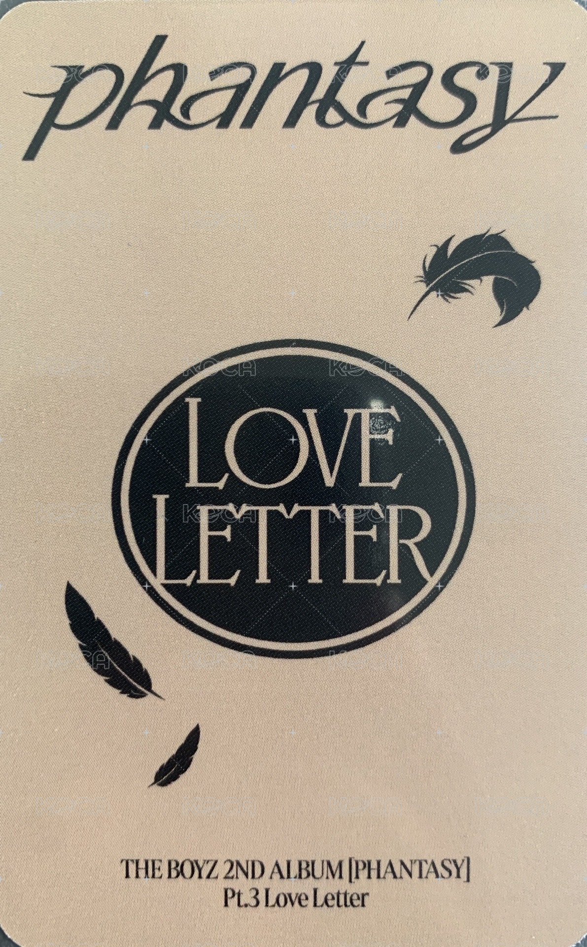 PHANTASY Pt.3 Love Letter 專輯卡 專卡 背面