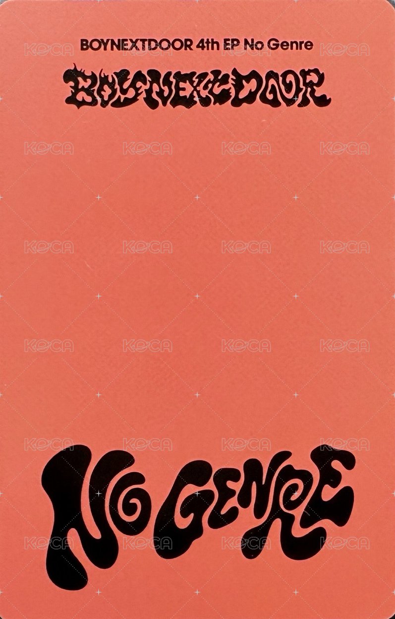 No Genre CU 特典卡 3 背面