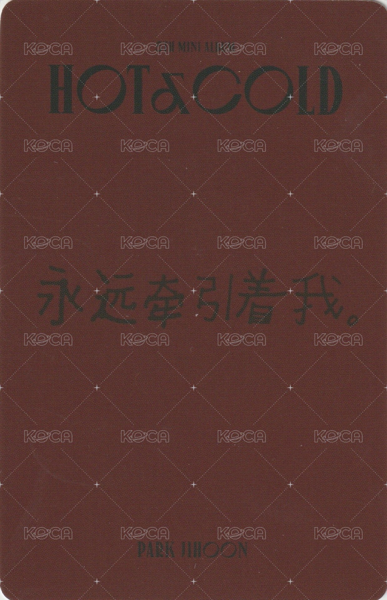 5th MINI yzy 簽售卡  背面