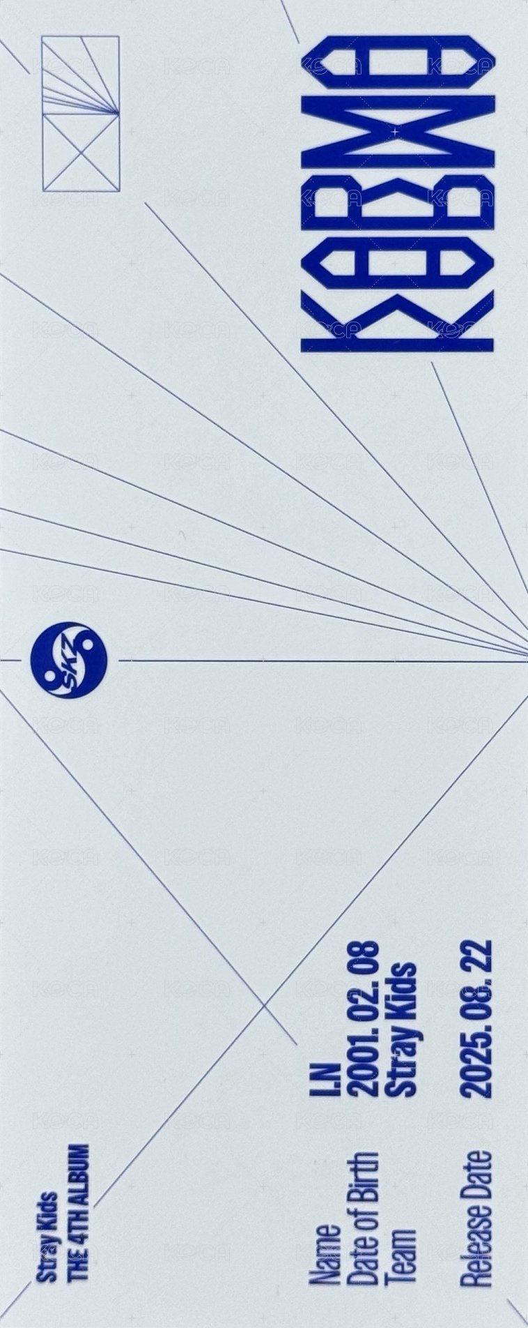 KARMA 書籤 Hooray ver. 背面