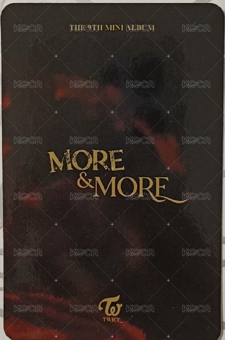 MORE & MORE 專輯卡 Sana MORE&MORE 專卡 背面