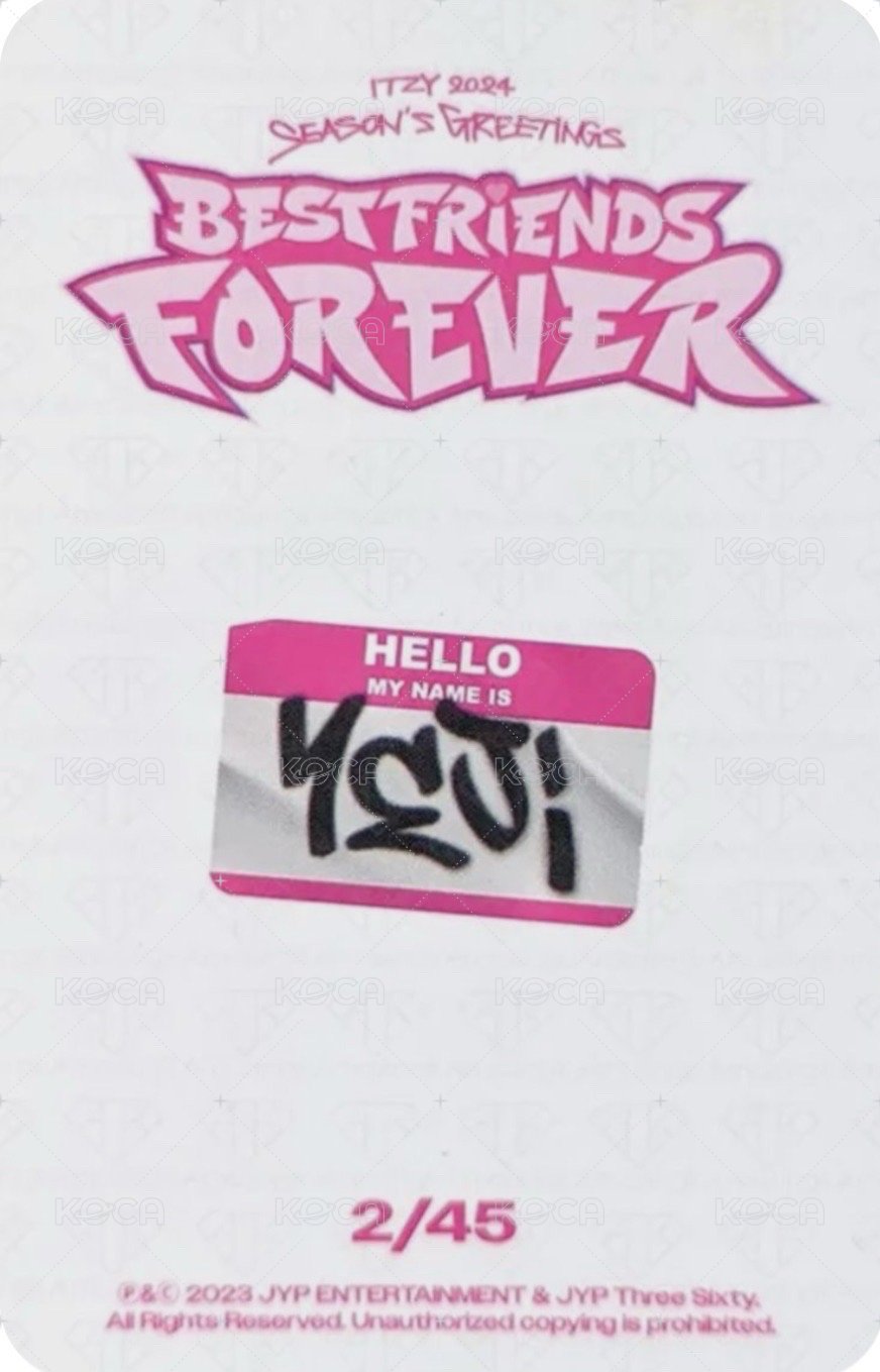 2024年曆 隨機卡  背面