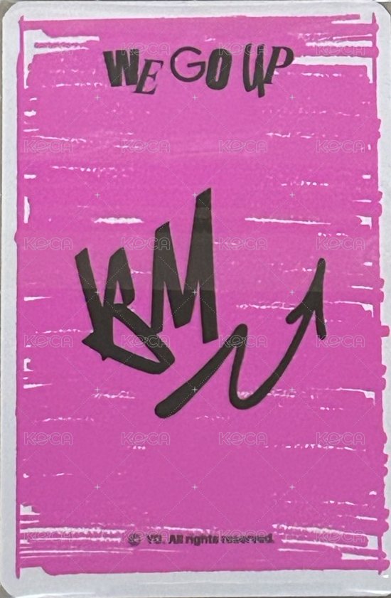 WE GO UP yg 快閃店 絨毛吊飾卡 周邊卡 Asa 背面