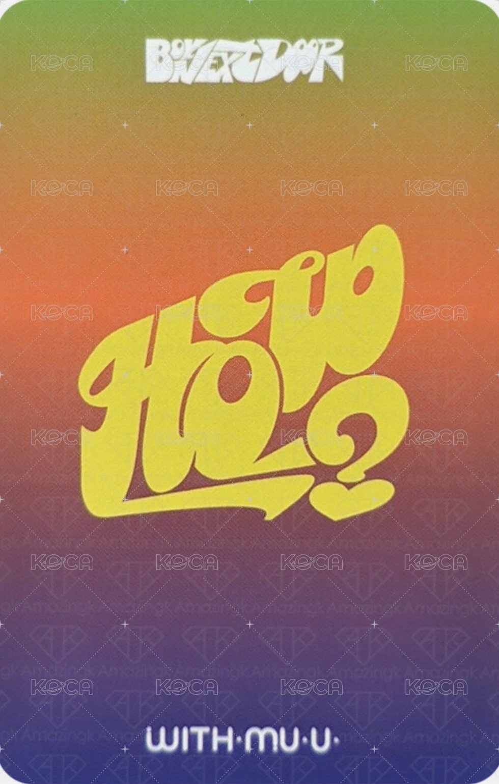 HOW? wm 特典卡  背面