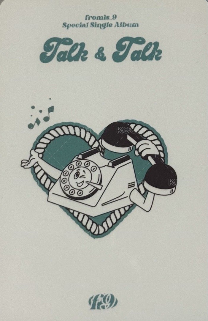 Talk & Talk 專輯卡  背面