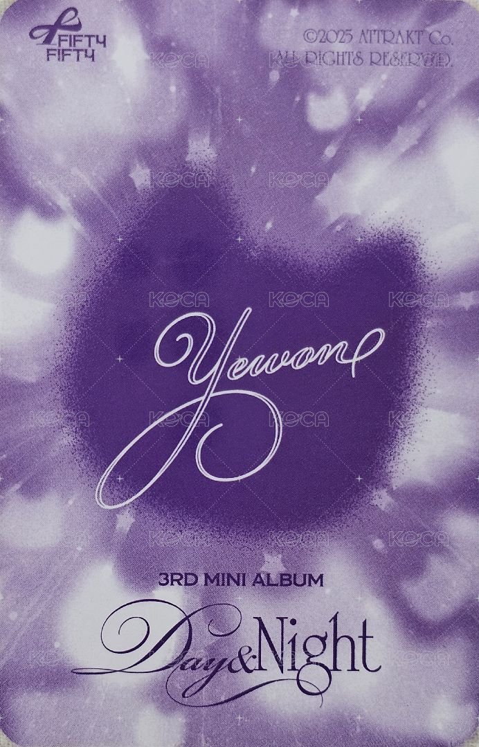 Day & Night 專輯卡 Day&Night 專卡 - Night ver  背面