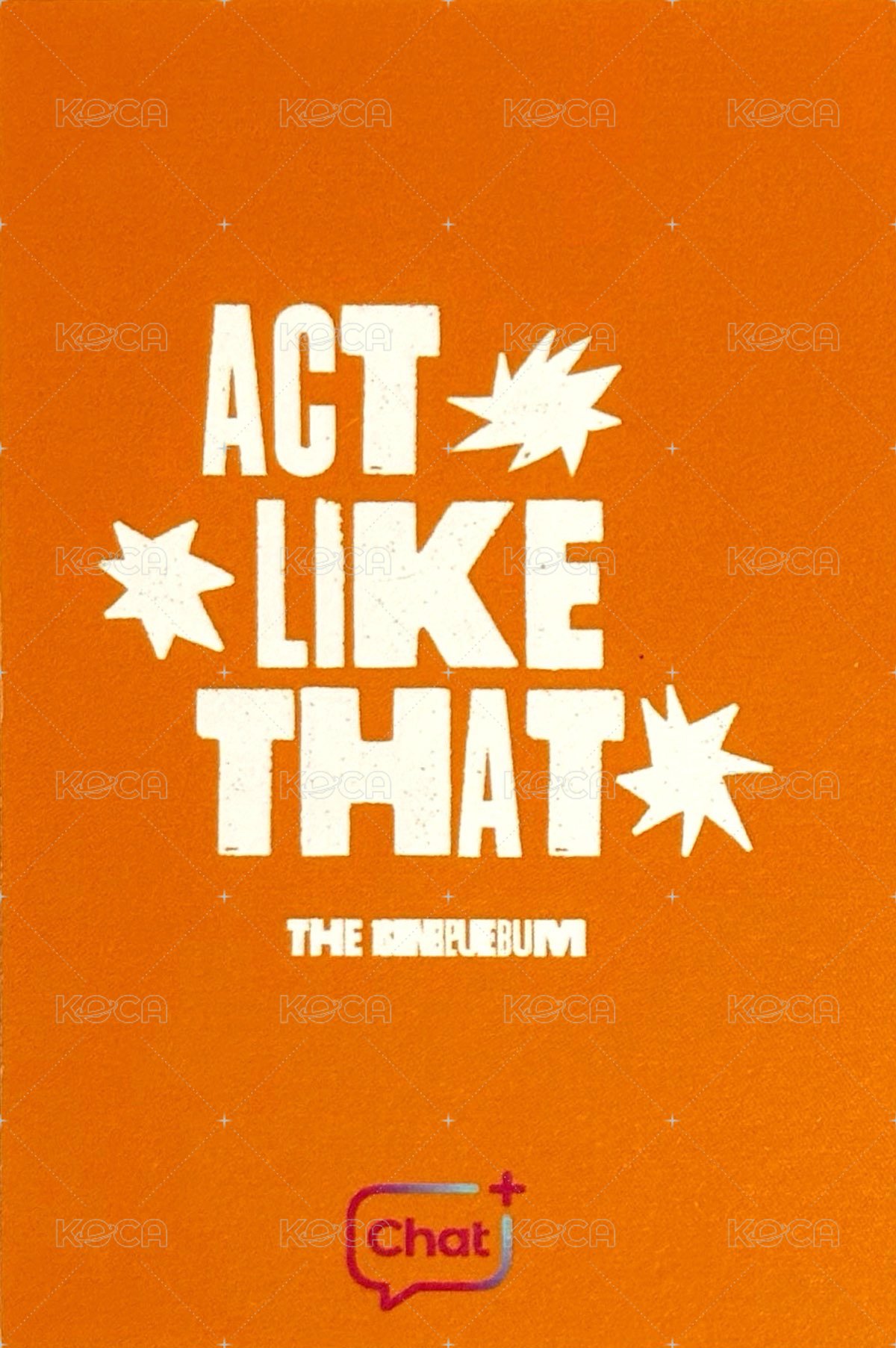 1st EP Album - ACT LIKE THAT Plus Chat 特典卡 耳機 ver. 背面