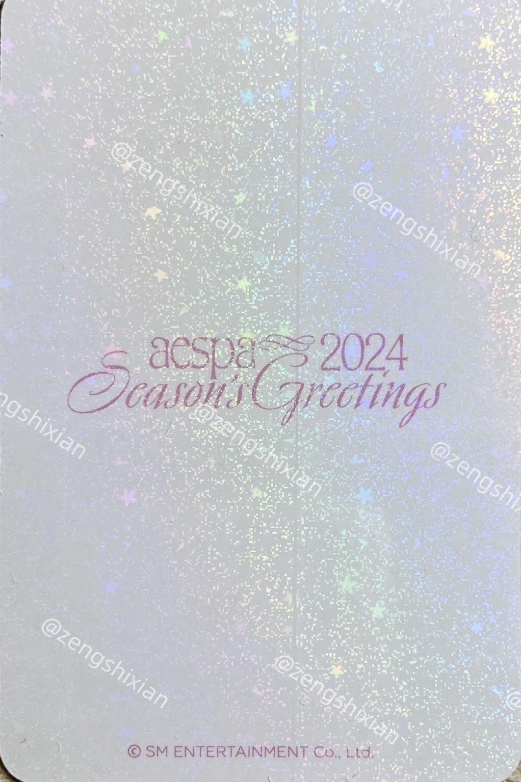 2024年曆 knpops 特典卡 柚 背面