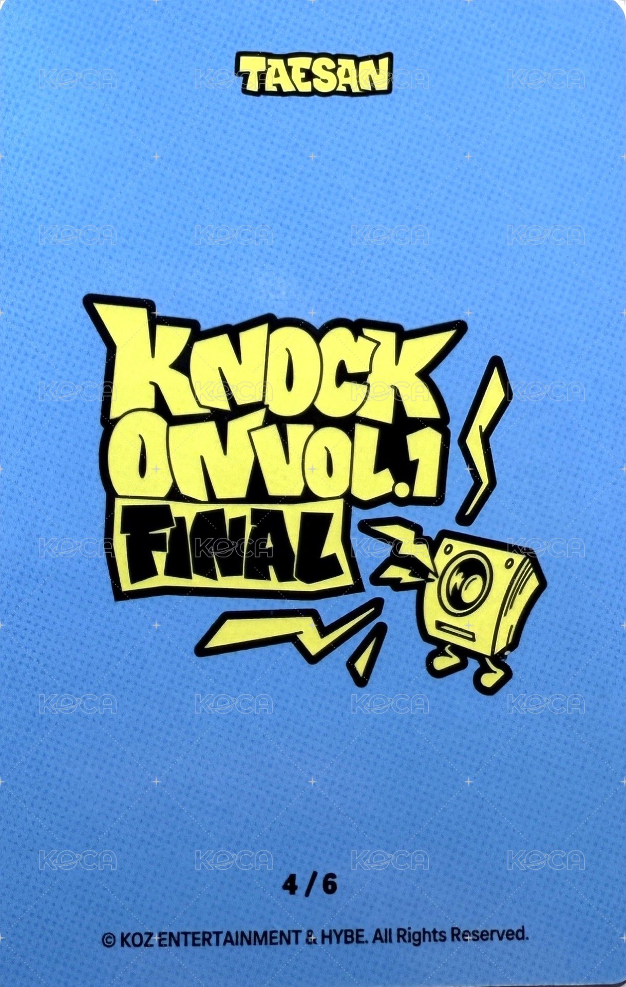 Knock On 巡迴 隨機卡 FINAL 場周 4/6 背面