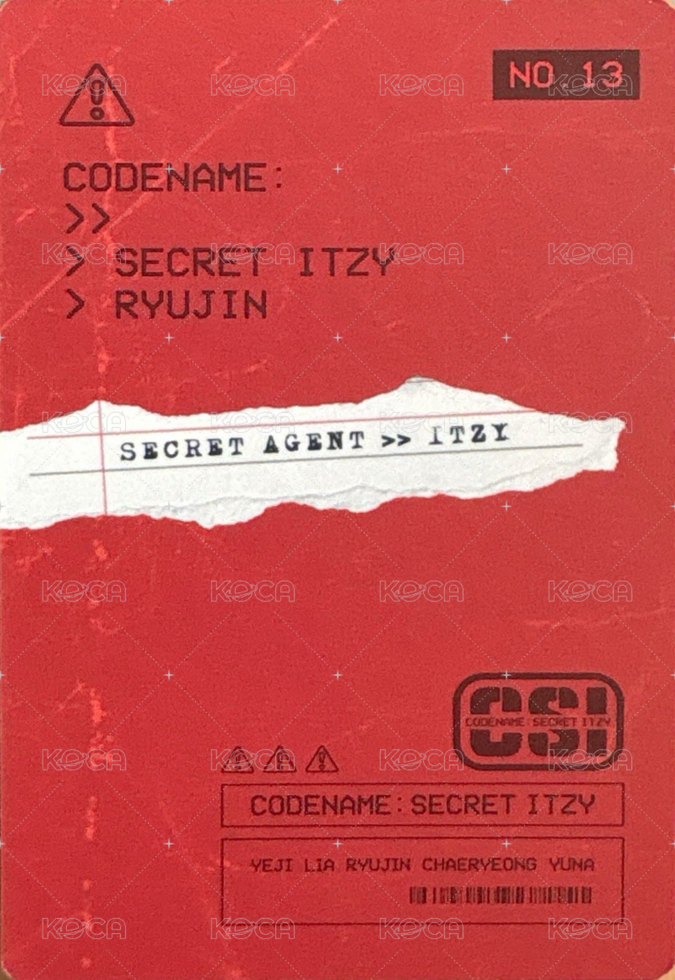 CSI 隨機卡 No.13 背面