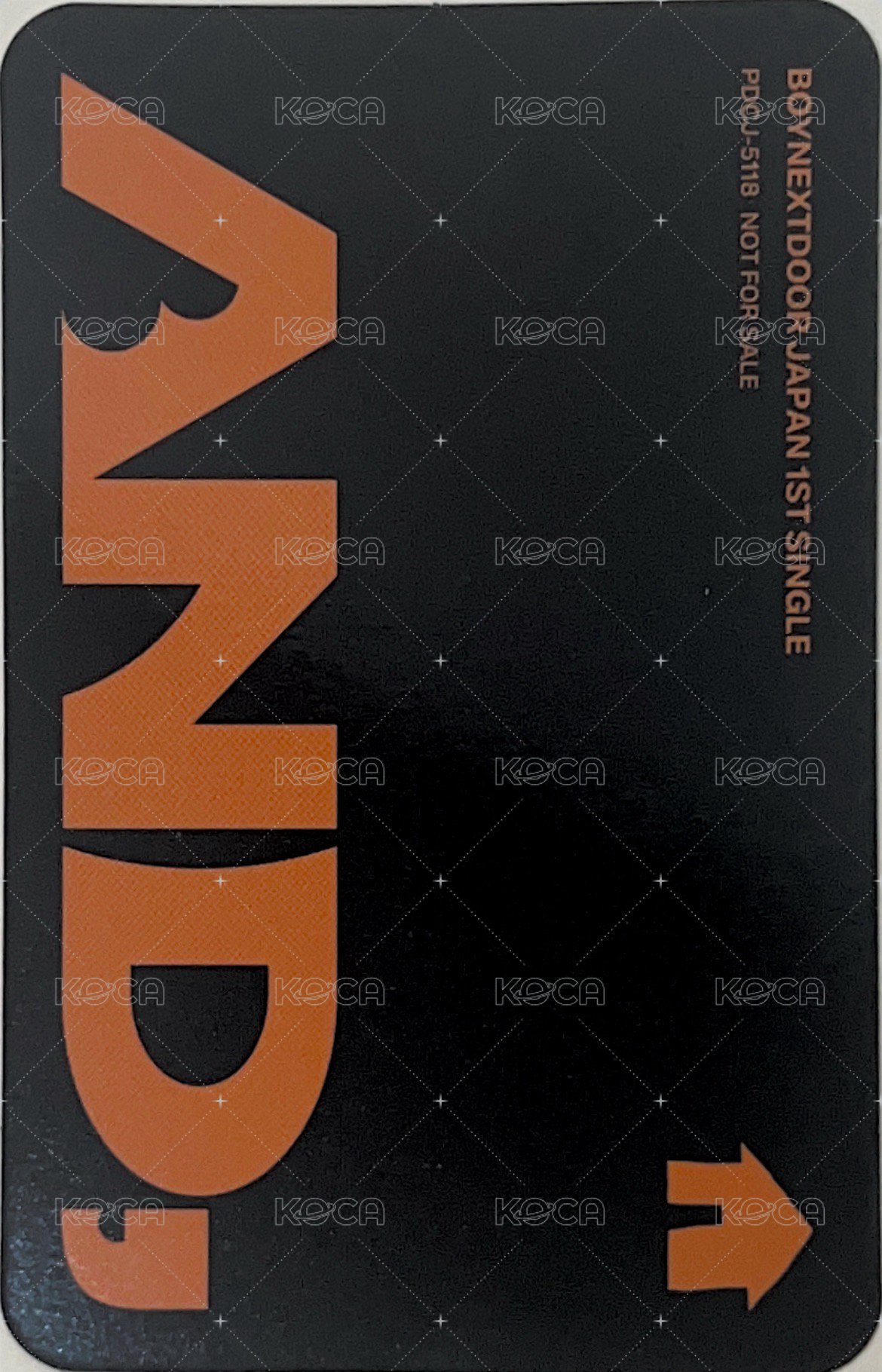 AND, 專輯卡 環球限定盤 背面