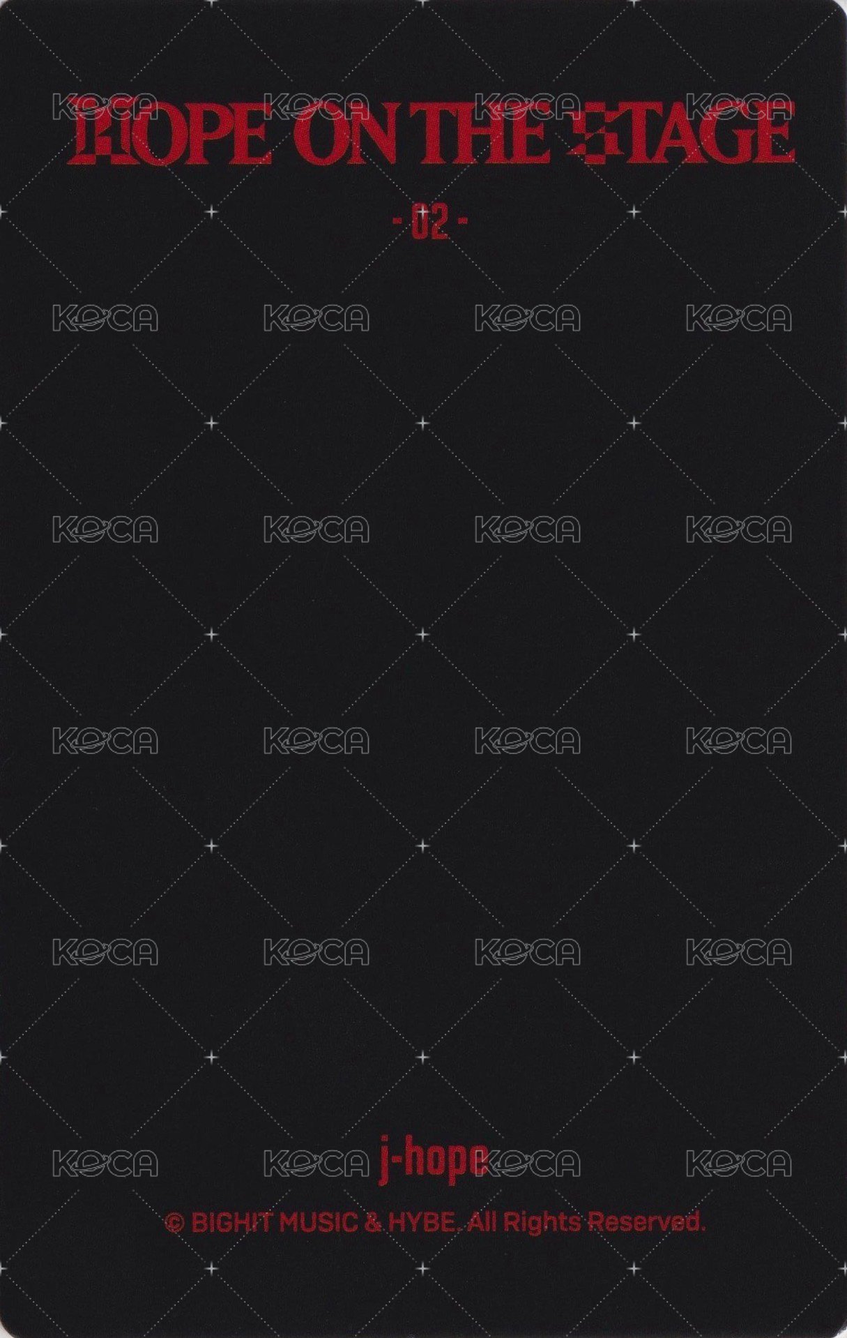 HOTS Tour 周邊卡 B版(2/6) 背面