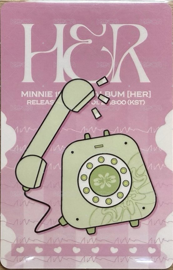 HER   amstar 2.0 特典卡 電話妮 背面