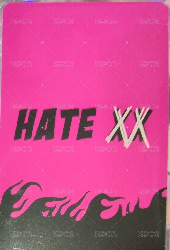 HATE XX 專輯卡 HATE VER 背面