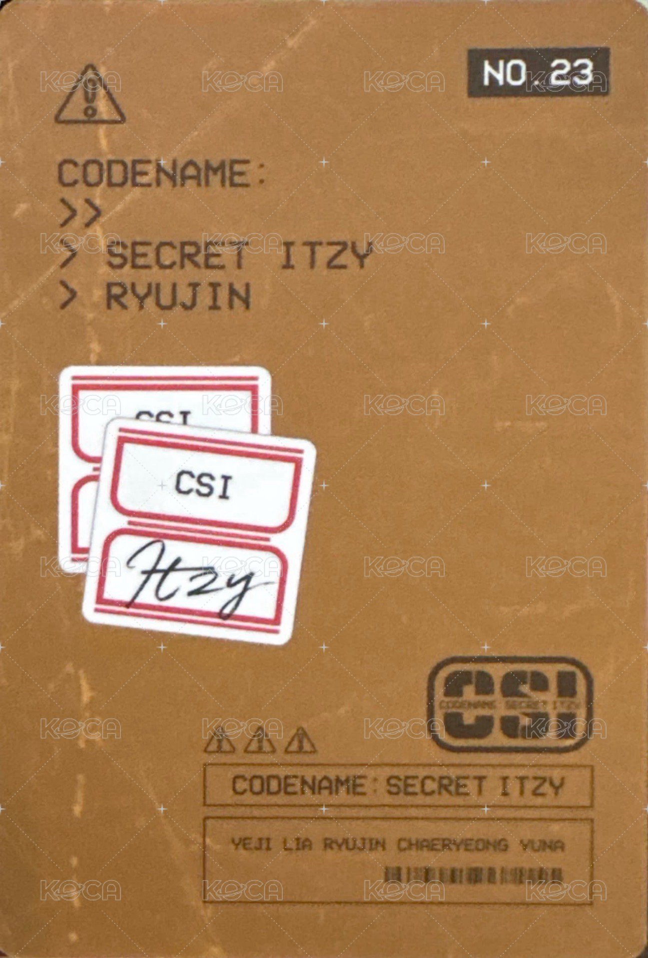 CSI 隨機卡 No.23 背面
