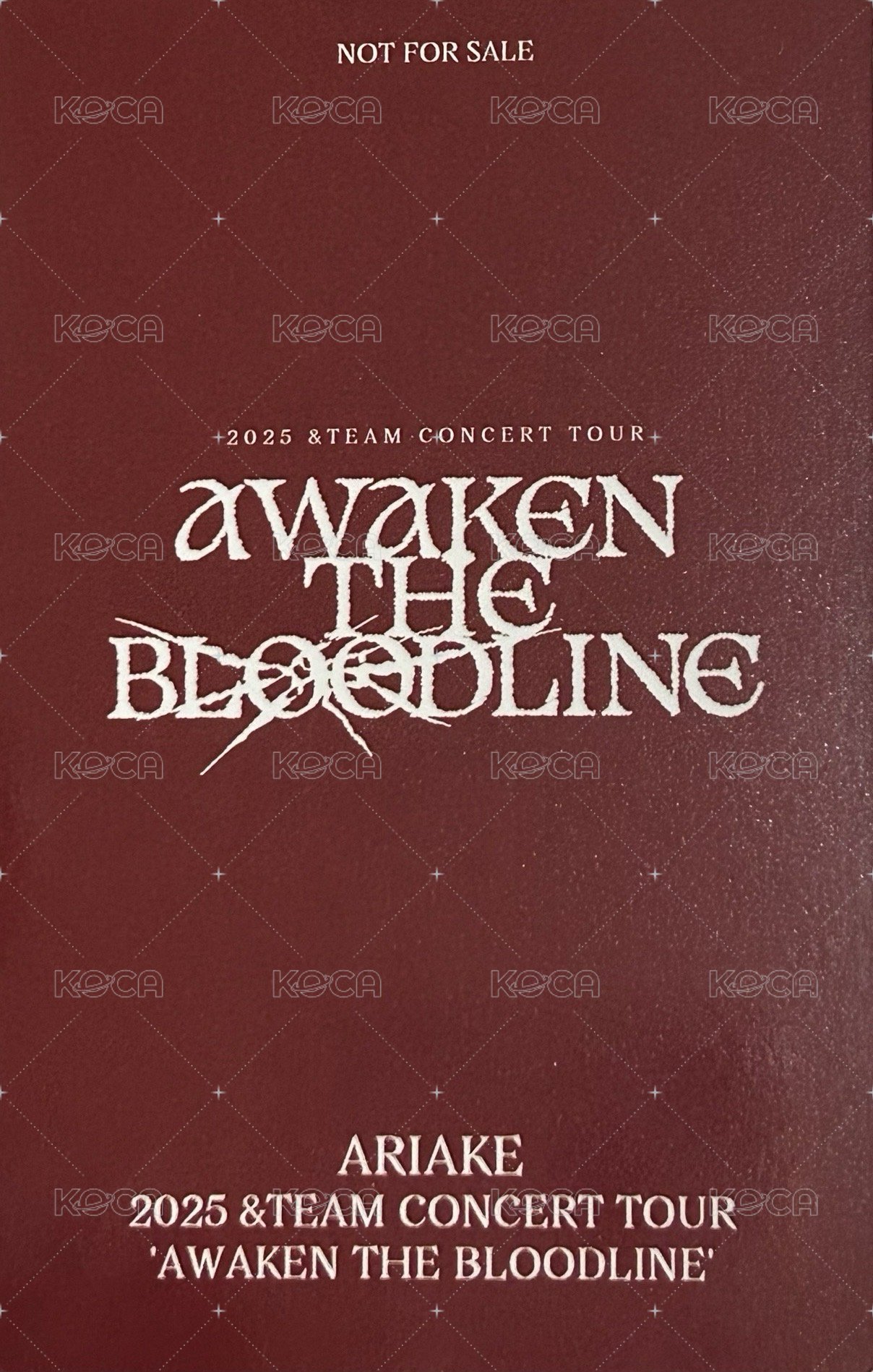 ATB 入場卡 / 場限卡 ARIAKE 東京場 場限卡 背面