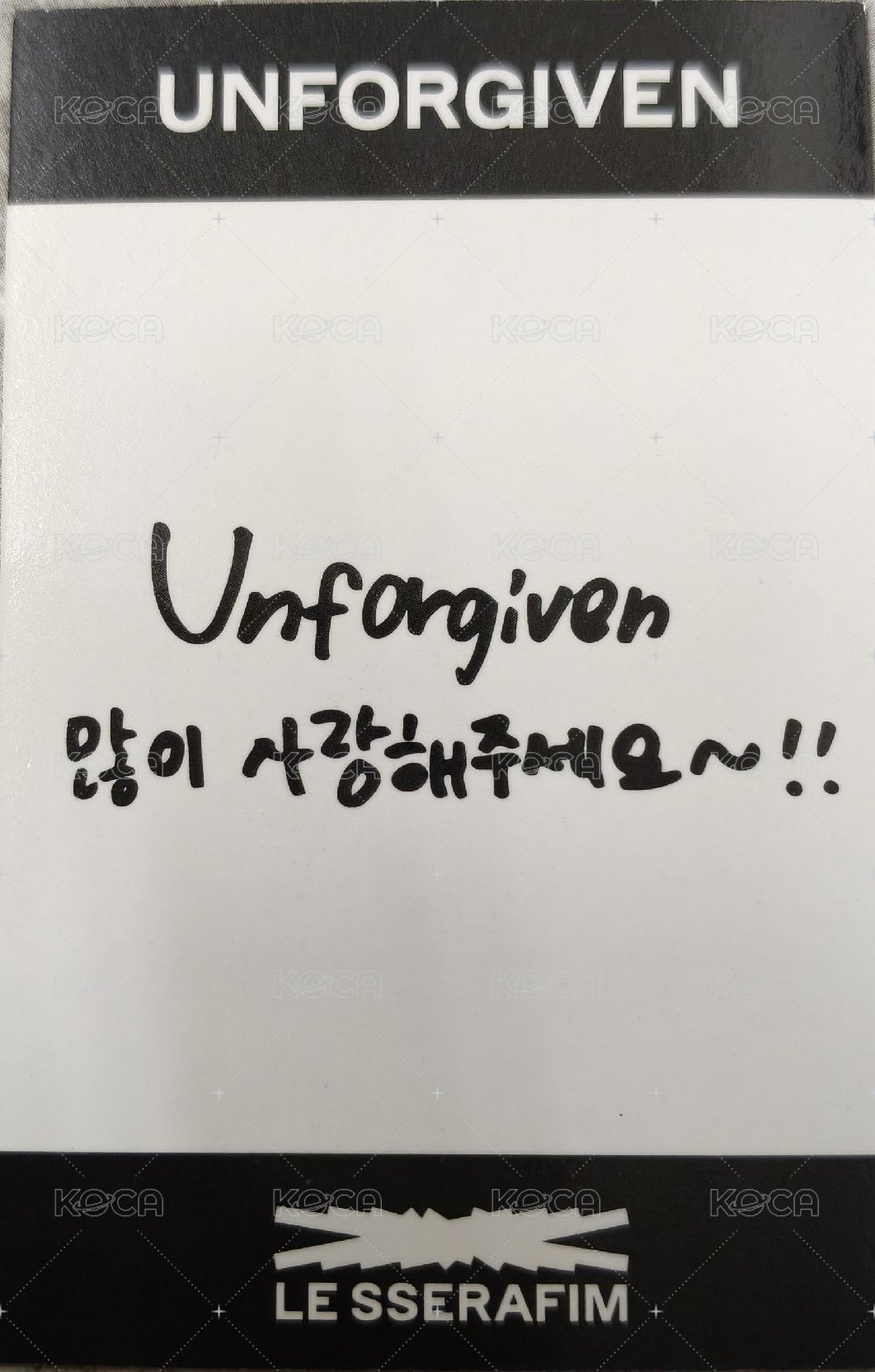 UNFORGIVEN k4 線下 幸運卡 二格卡 背面