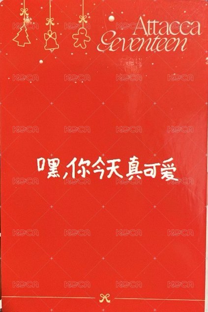 MINI9 yzy F 簽售卡 聖誕中文卡背 背面