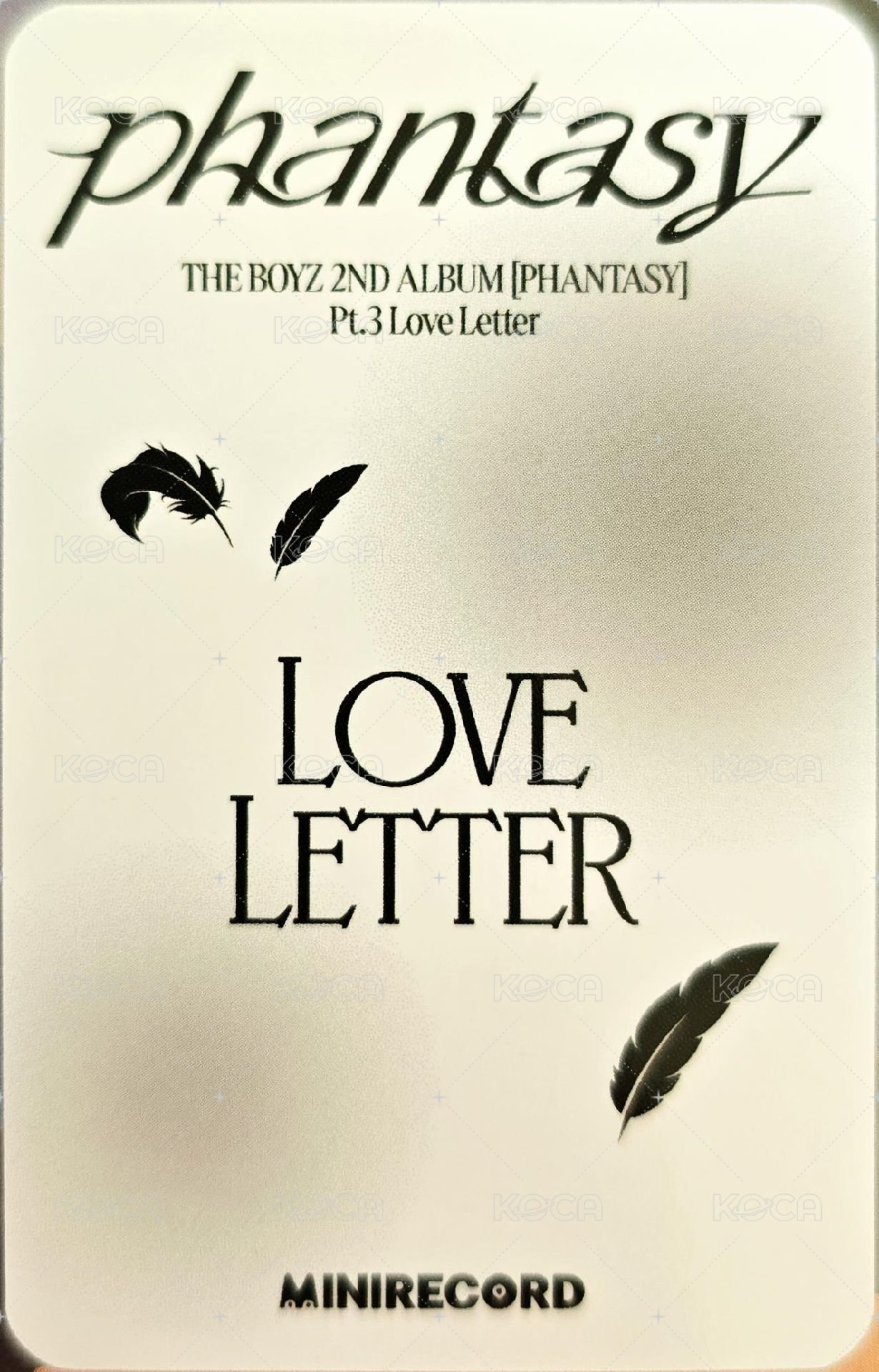 PHANTASY Pt.3 Love Letter MINIRECORD 2.0 簽售卡 黑的白的ver. 背面