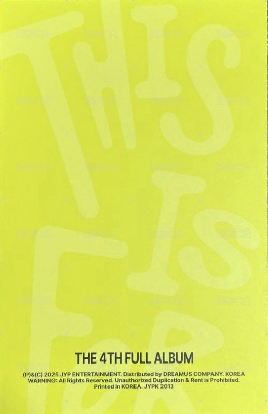 正規四 專輯卡 Polaroid ver. 黃版 固配 背面