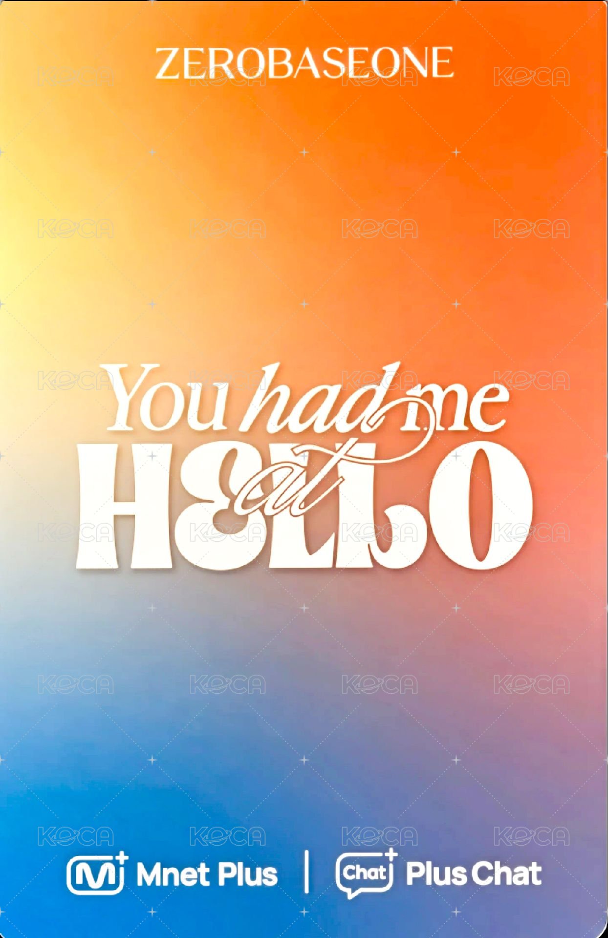 迷三 Plus Chat 特典卡 眨眼手指 ver. 背面