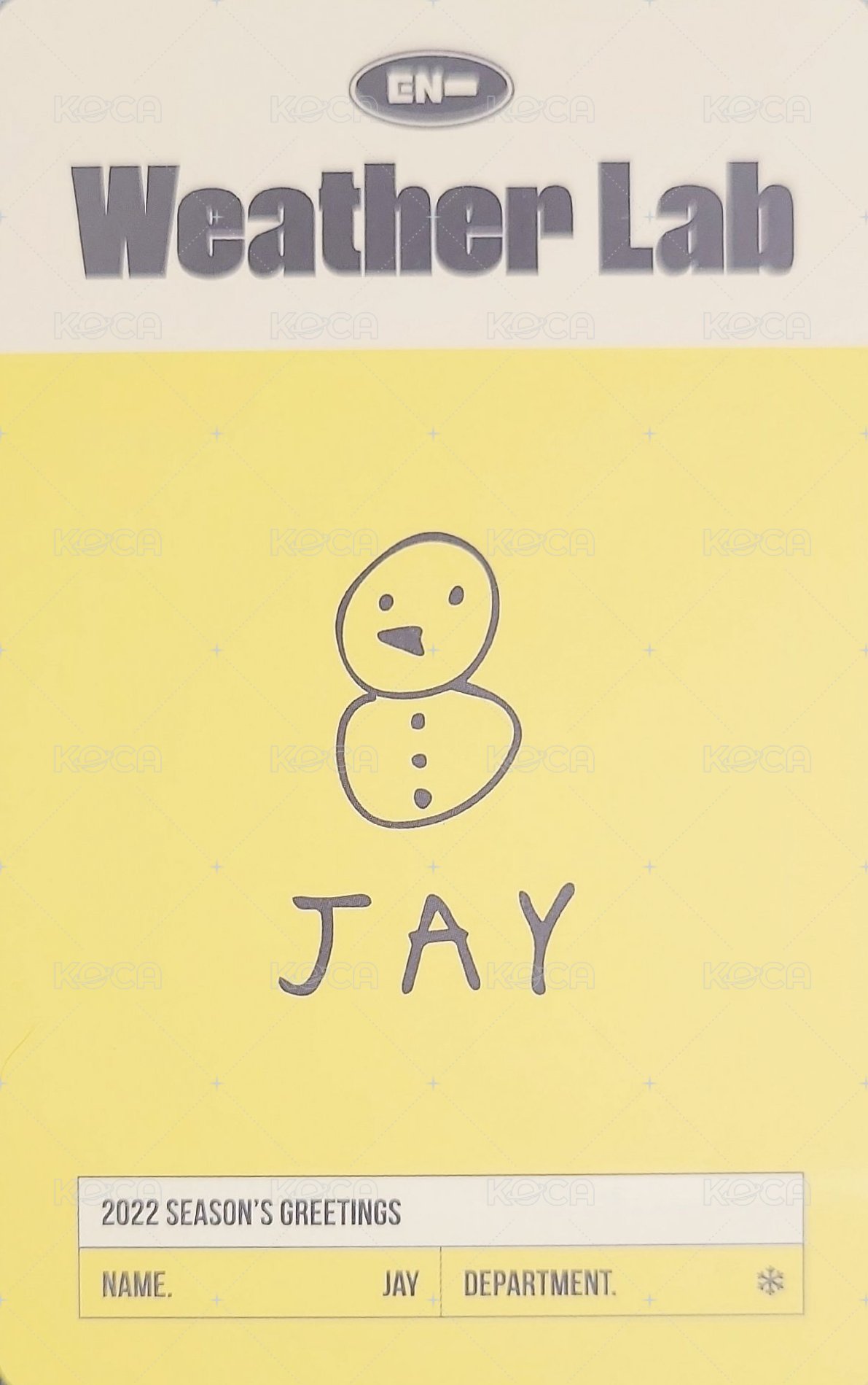 22年曆 年曆卡 22年曆星 背面