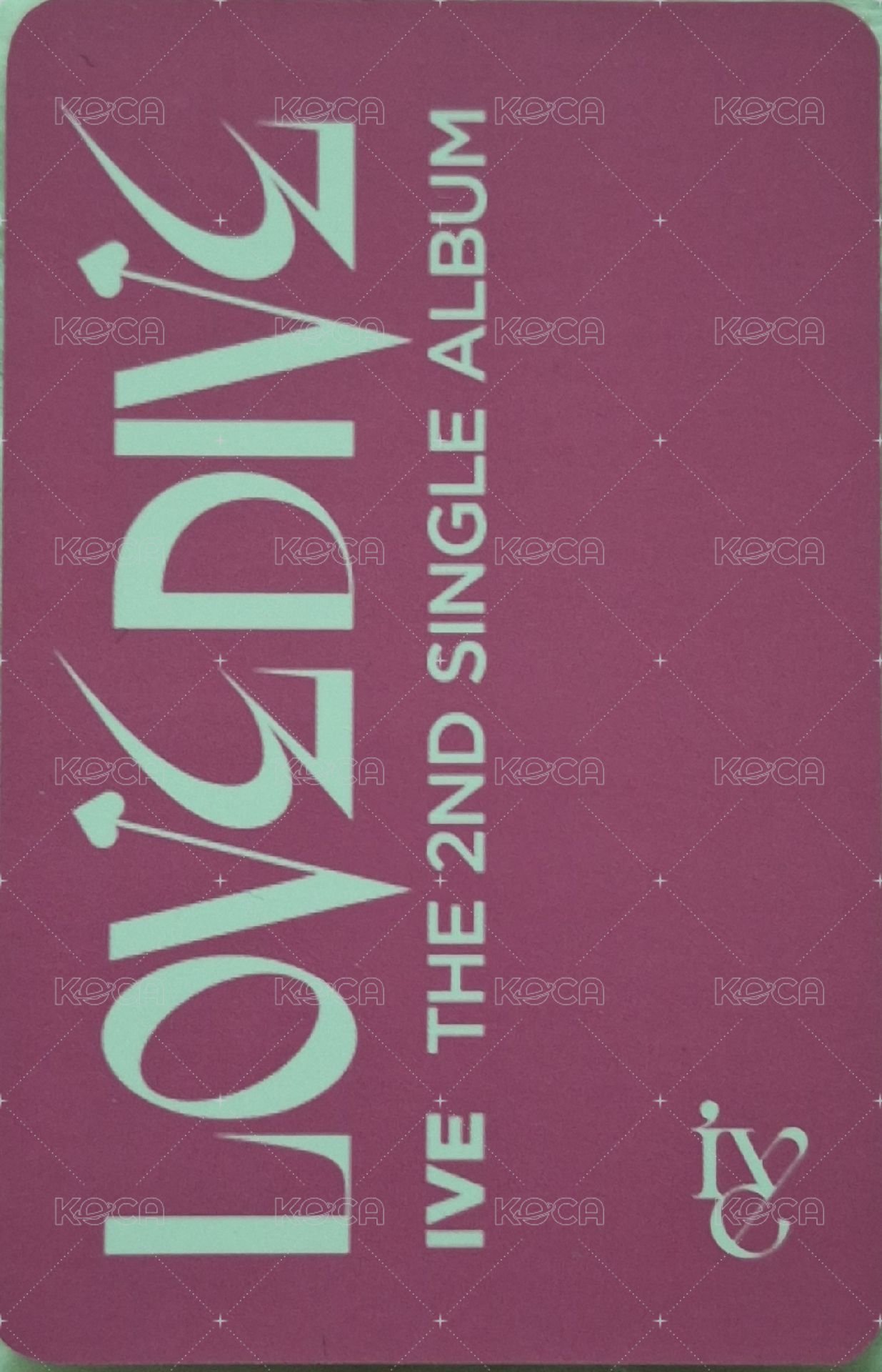 LOVE DIVE k4 2.0 簽售卡  背面