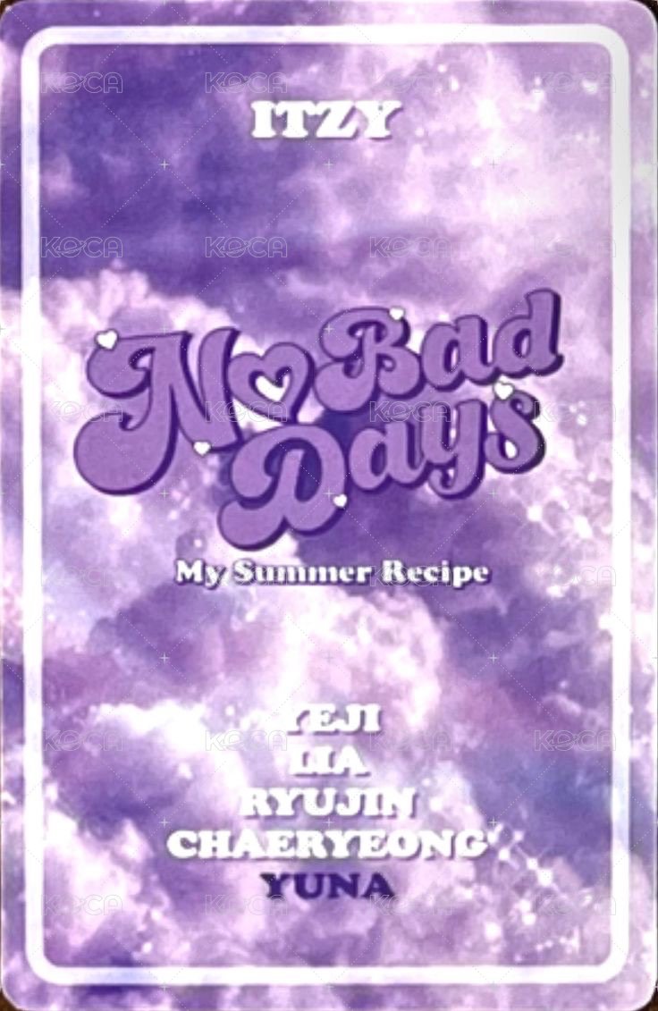 NO BAD DAYS 周邊卡 八月 背面