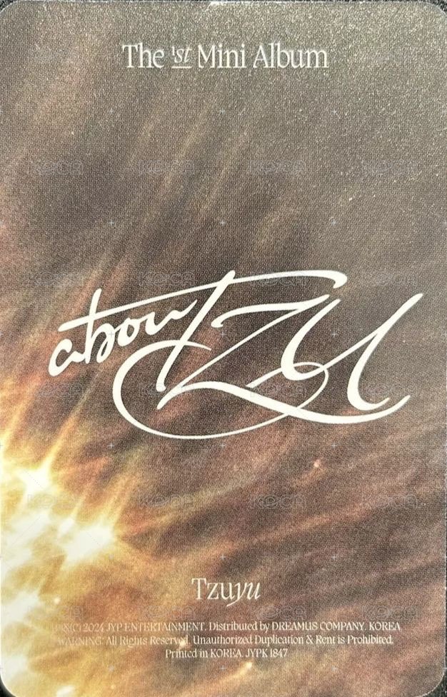 aboutTzu  target 特典卡  背面