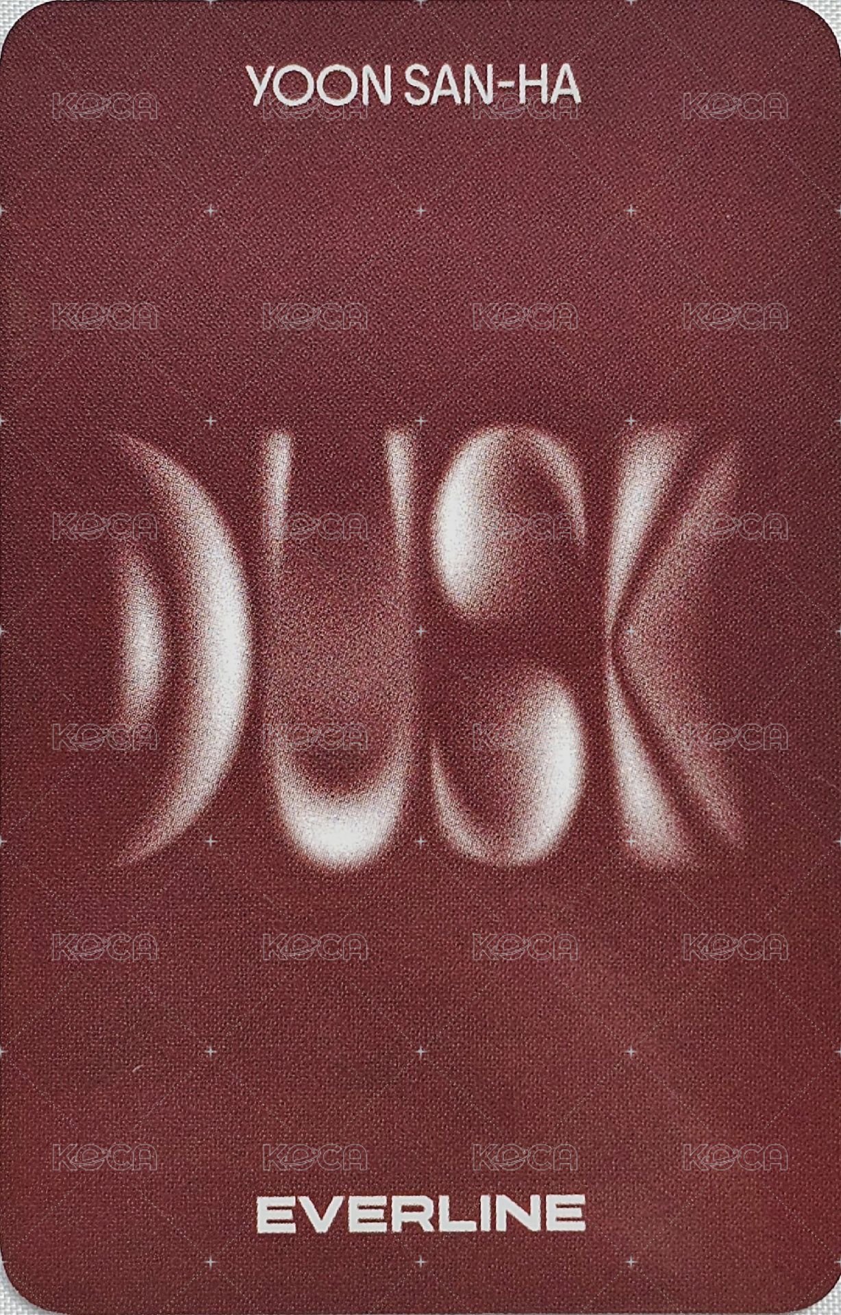 DUSK el vc 7.0 簽售卡  背面