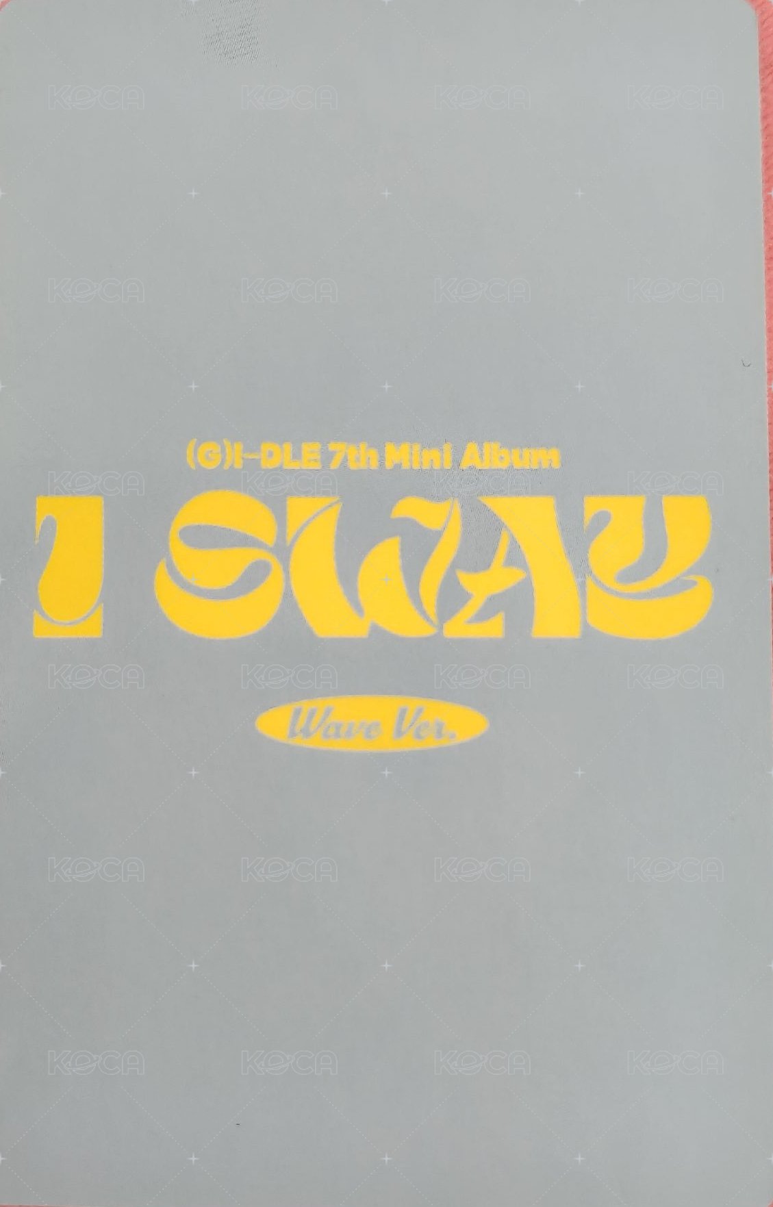 I SWAY 專輯卡  背面