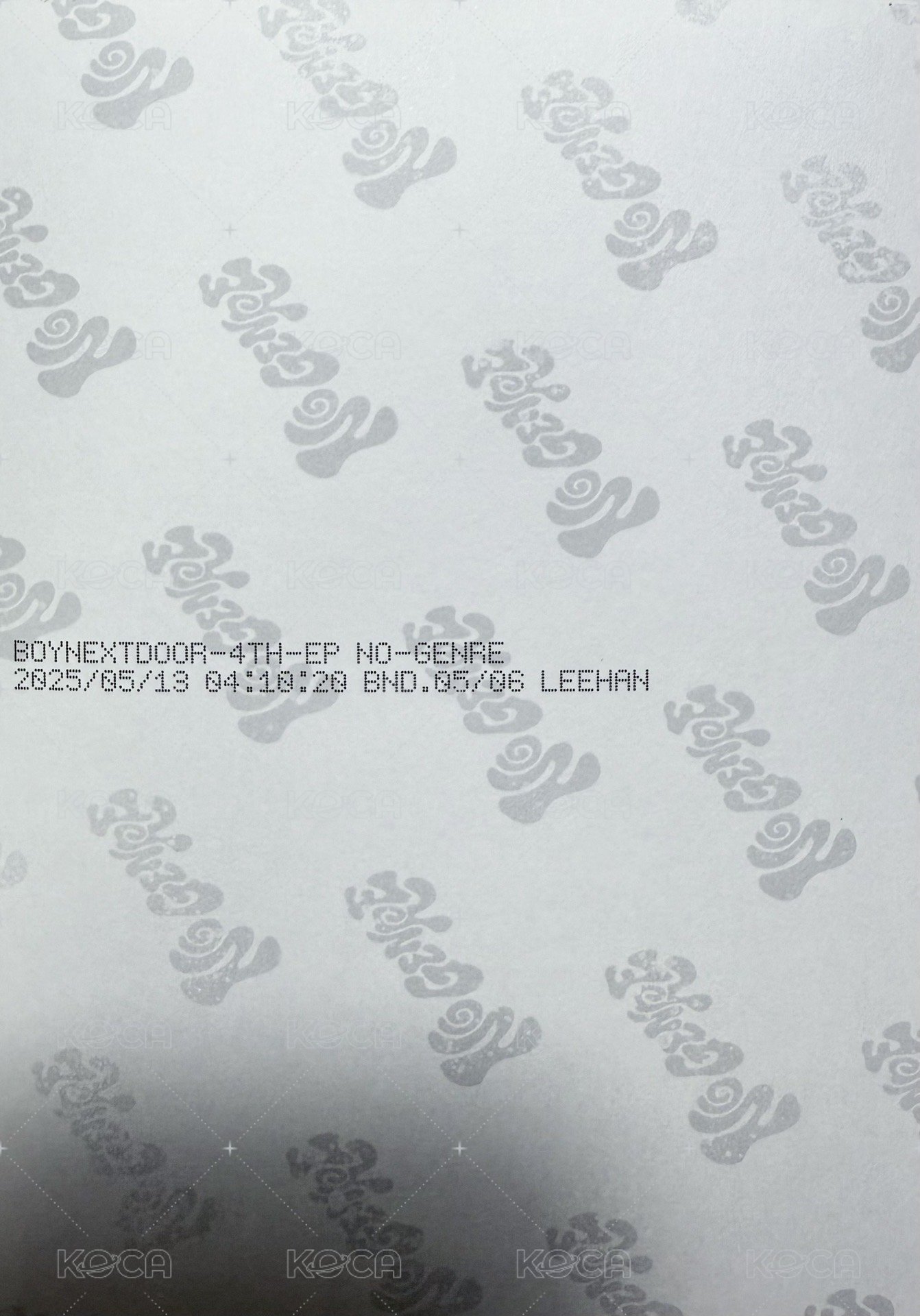 No Genre 明信片 紫版明信片 背面