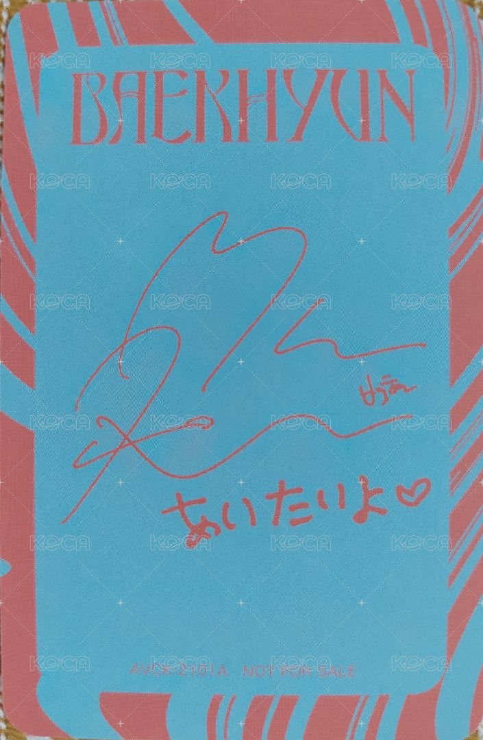 BAEKHYUN 專輯卡 伯賢 日專 Drown版專卡 背面