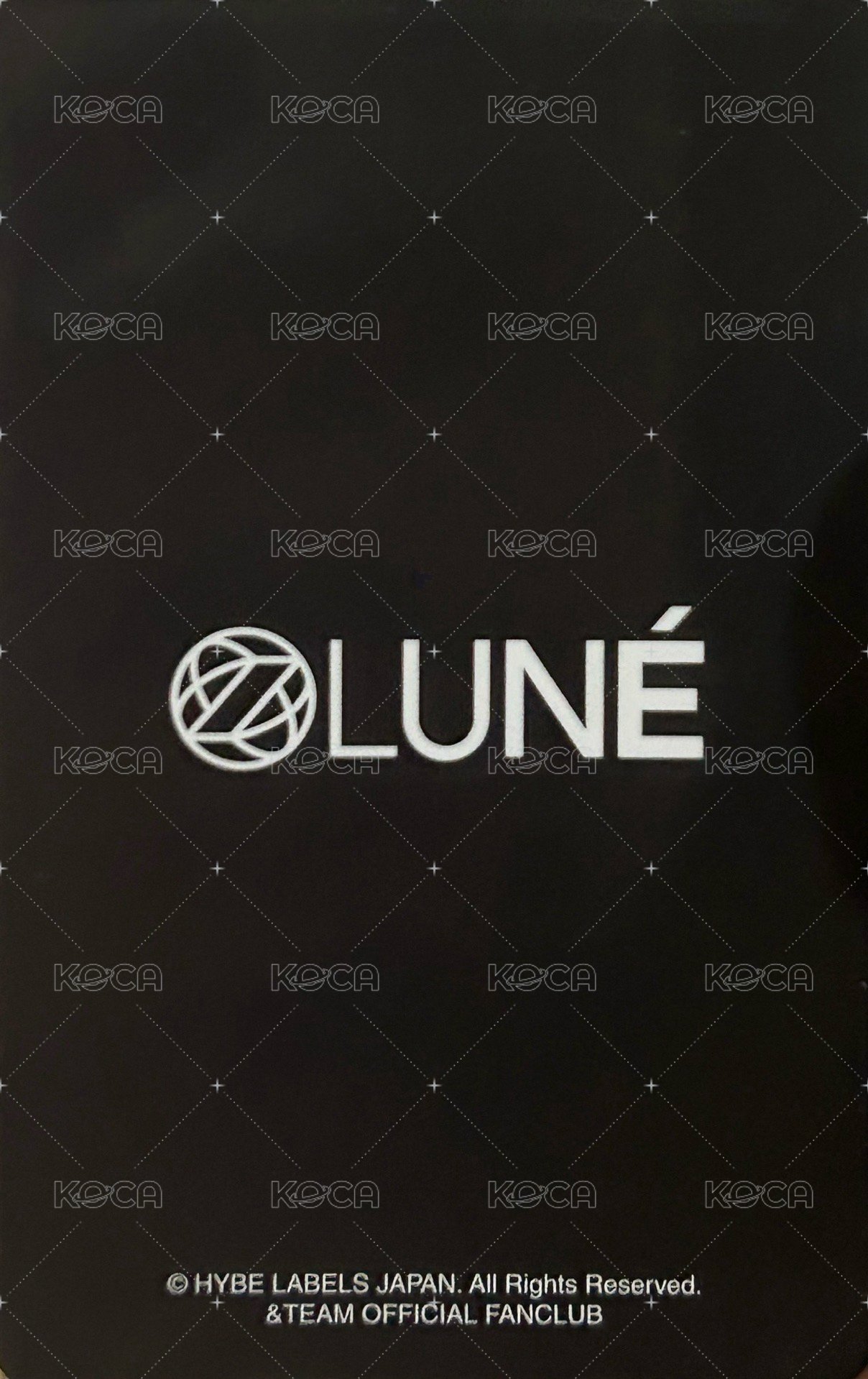 STN 會員禮卡 日本場 FC/zone卡 背面