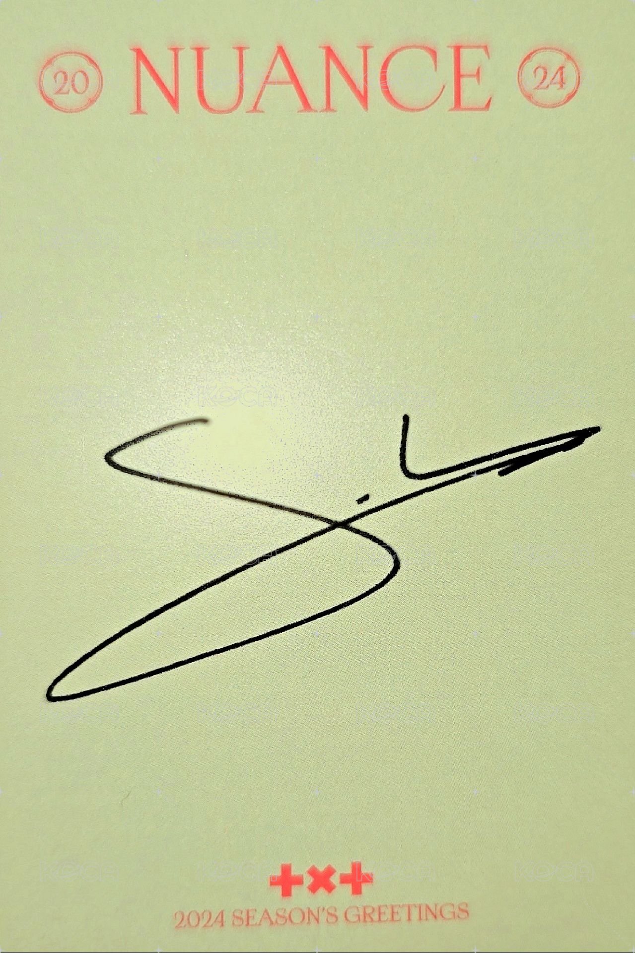 24年曆 年曆卡 卡 崔秀彬 背面