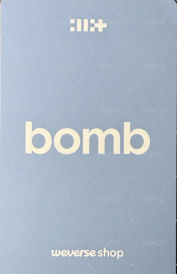 bomb YT 2.0 特典卡  背面
