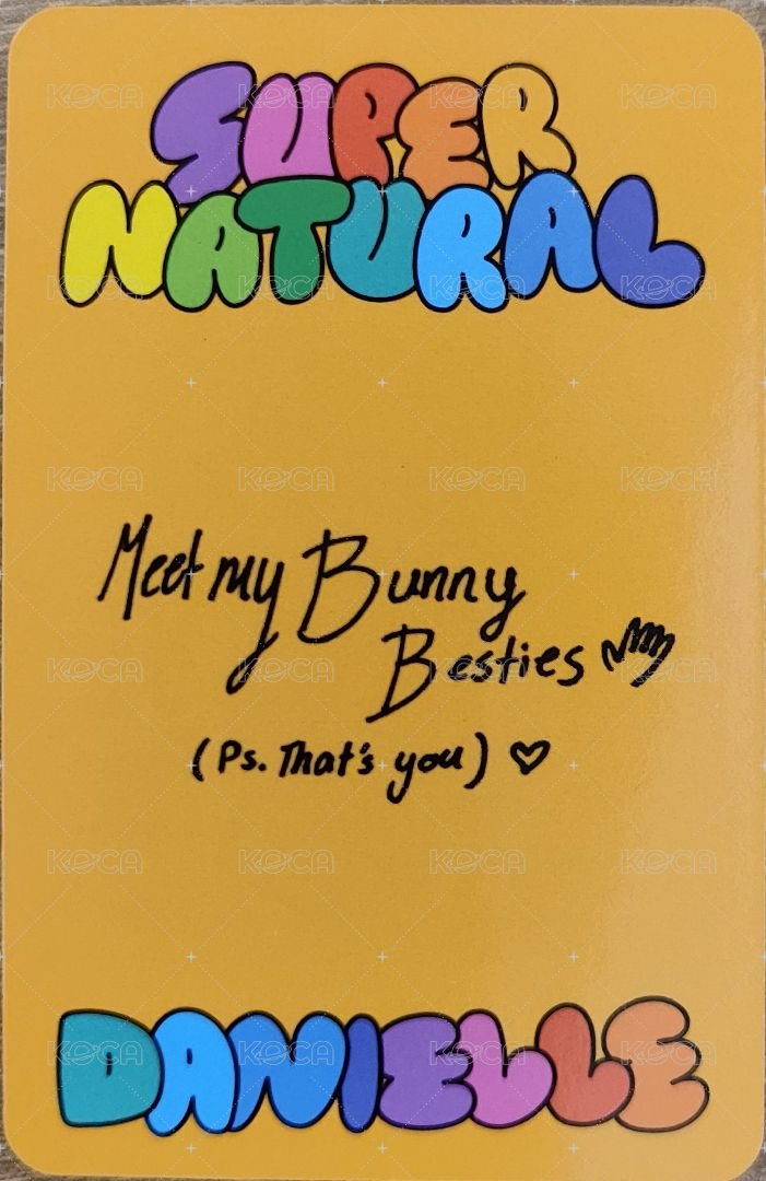 Supernatural 專輯卡 Danielle ver. 背面