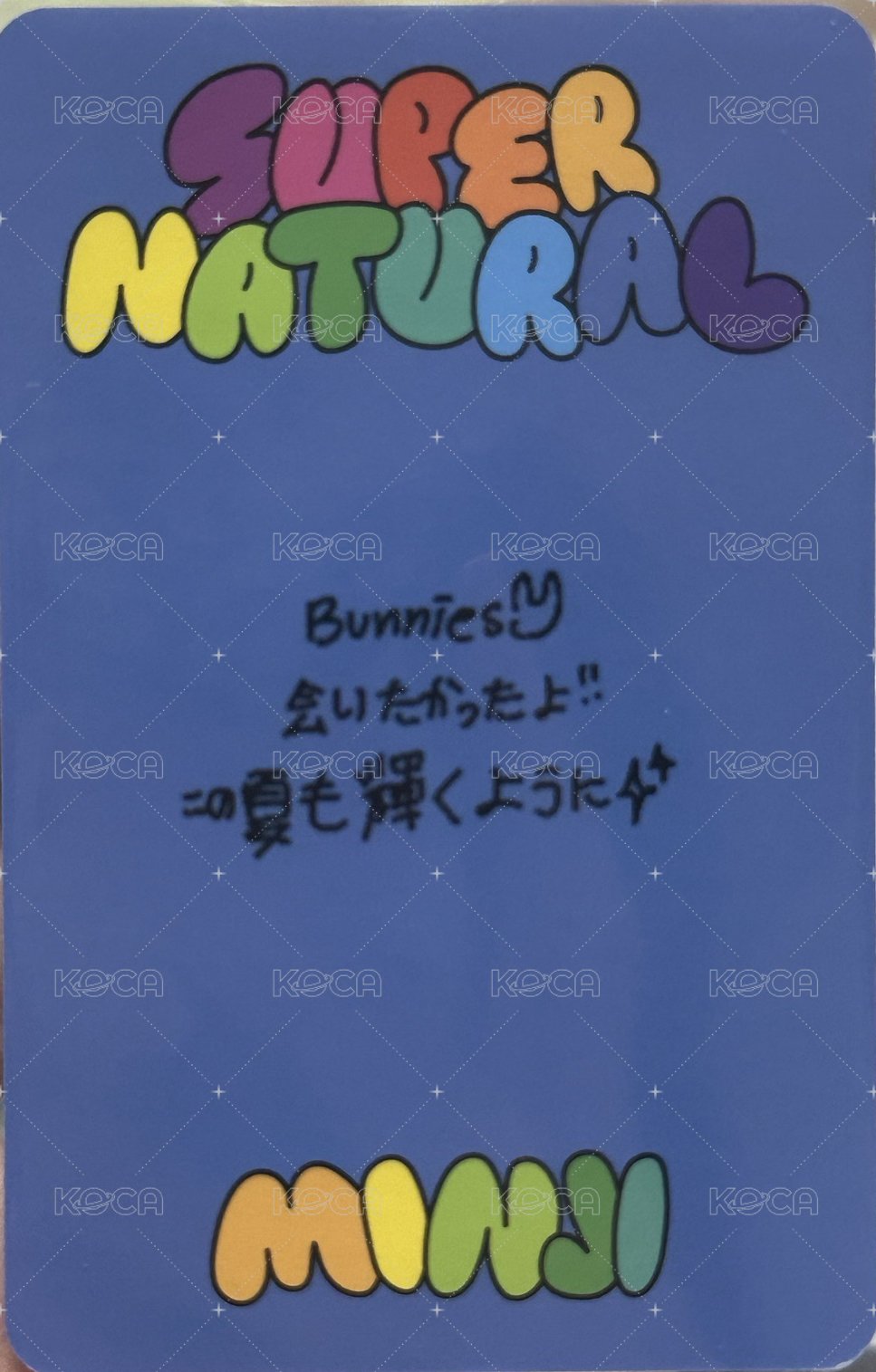 Supernatural 專輯卡 WVS C ver. 背面