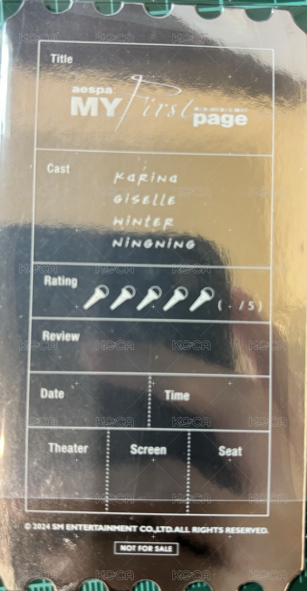 電影卡 台灣My first page電影特典 背面