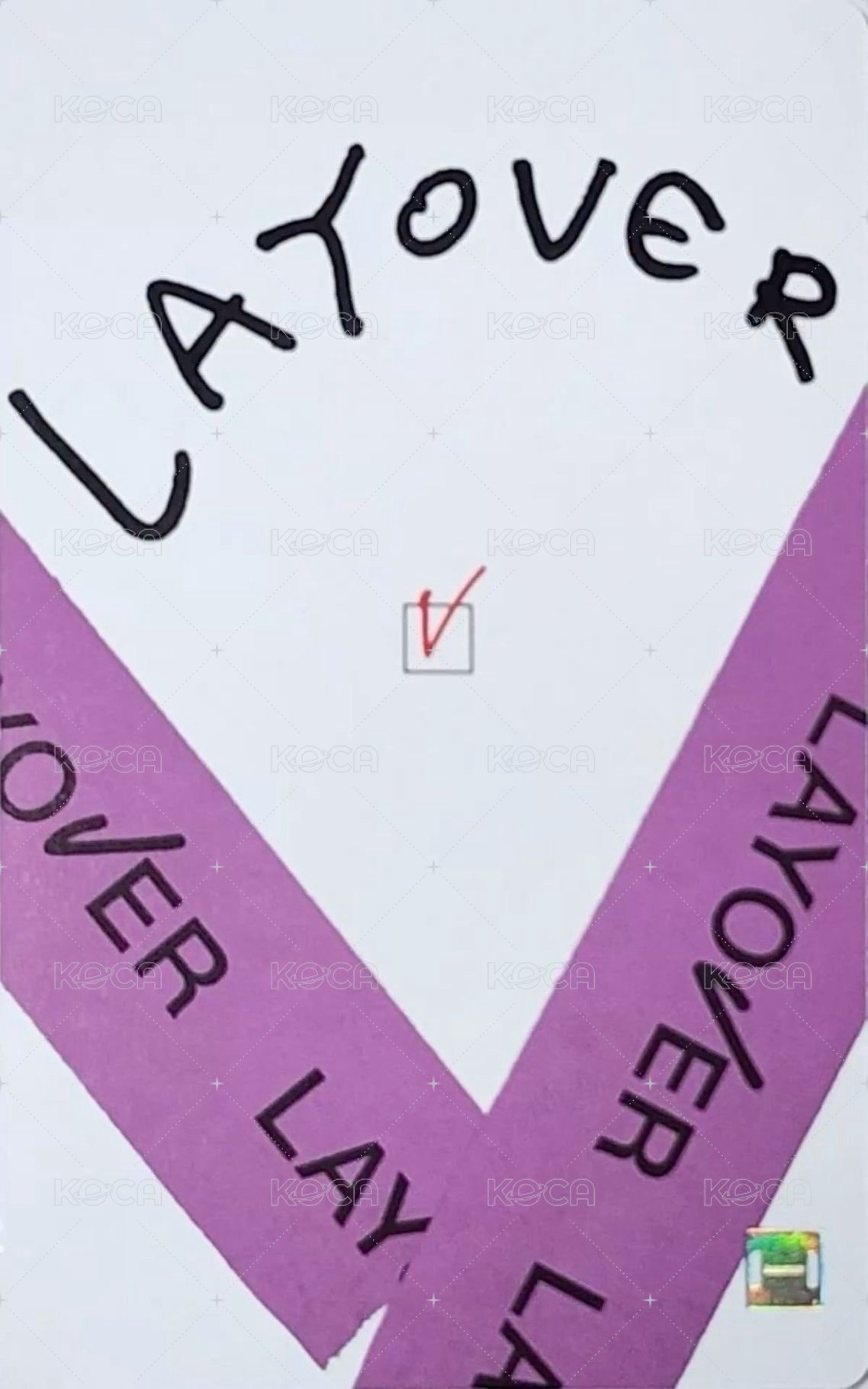 LAYOVER pst 幸運卡  背面