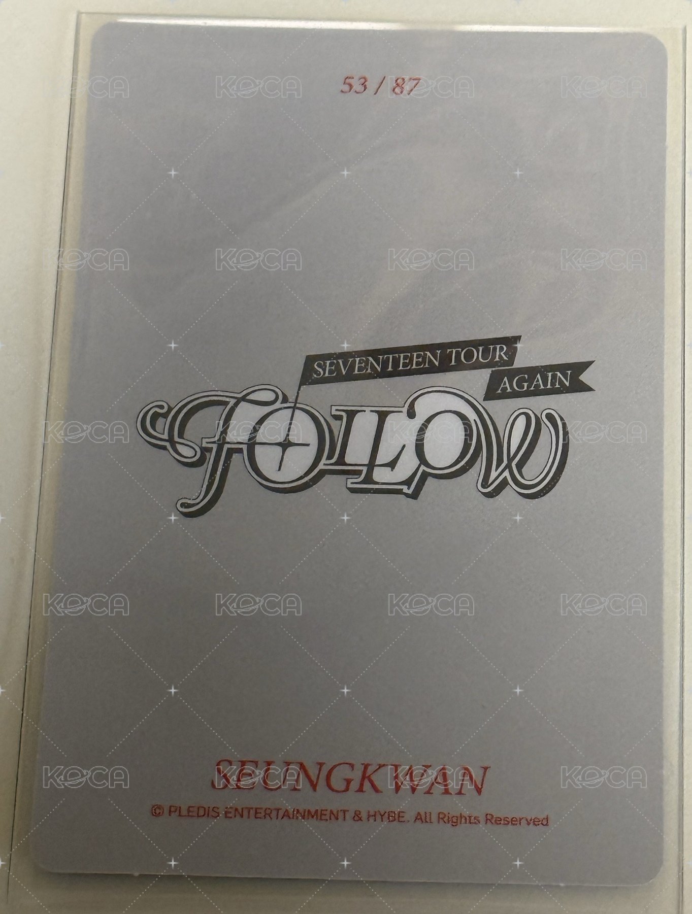 FOLLOW AGAIN 隨機卡  背面