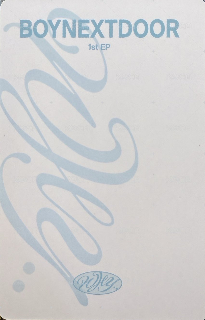 WHY.. yzy 1.0 特典卡 5 背面