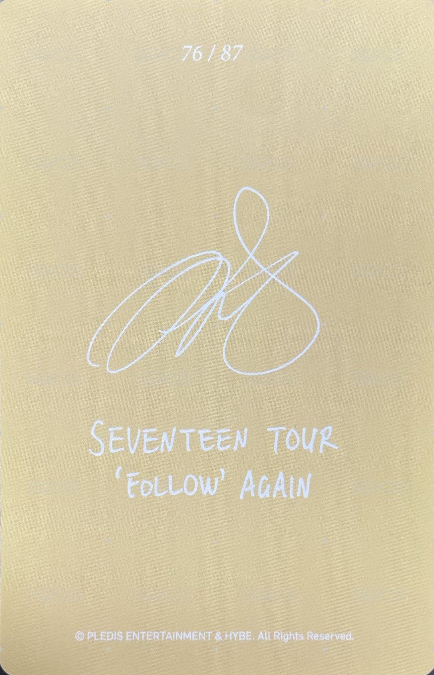 FOLLOW AGAIN 隨機卡  背面