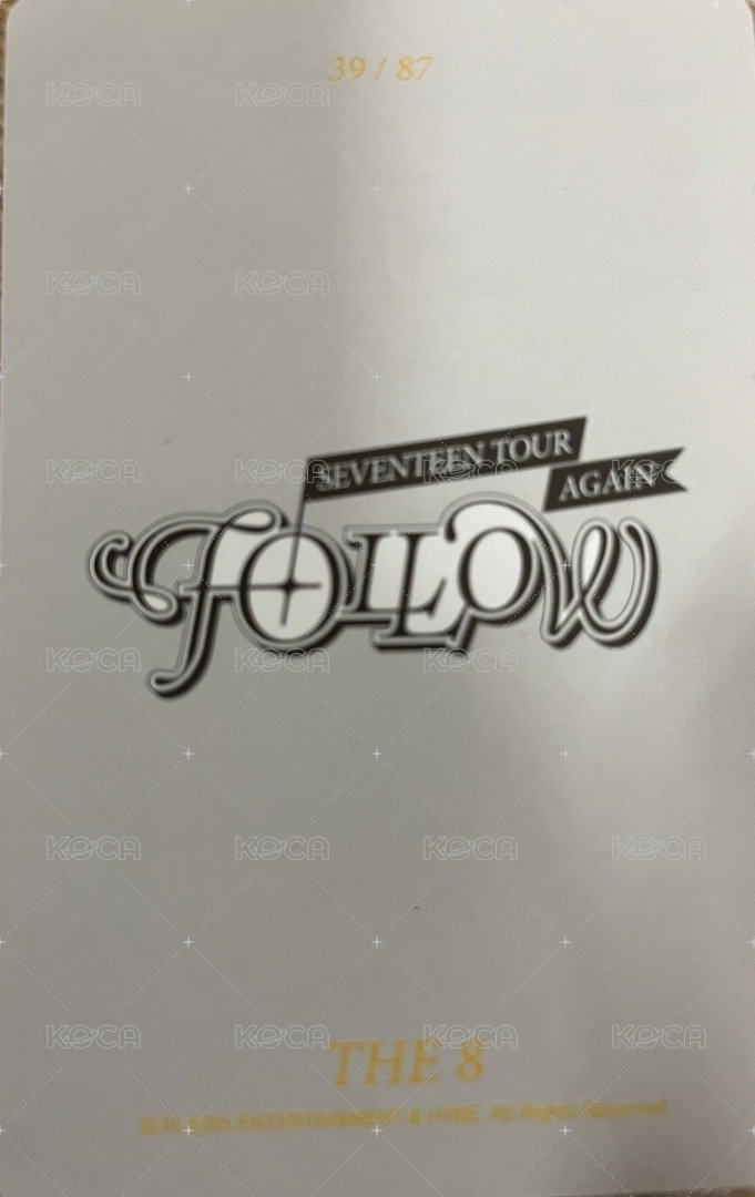 FOLLOW AGAIN 隨機卡 ｜韓通卡包 背面