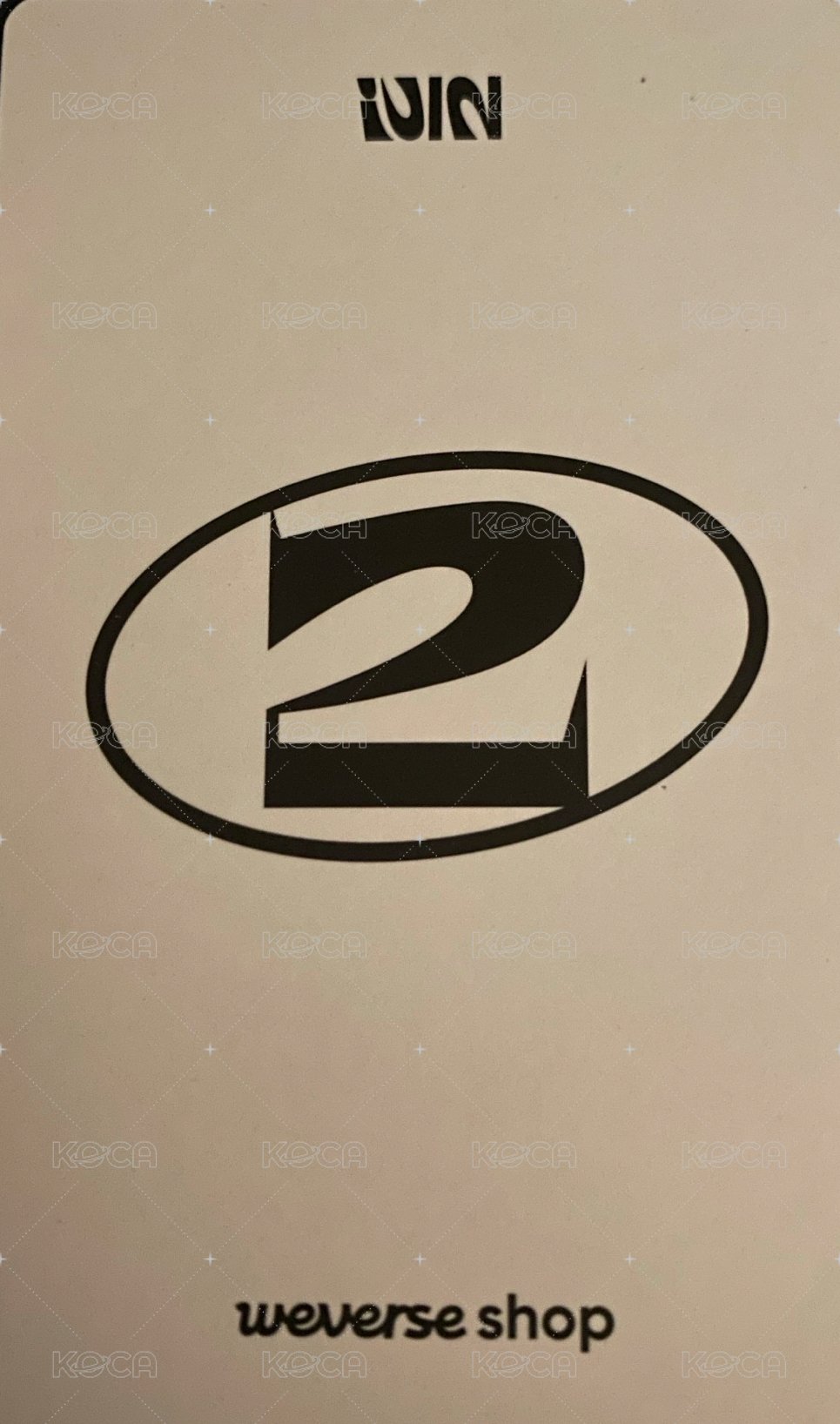 正規二 wvs 特典卡  背面