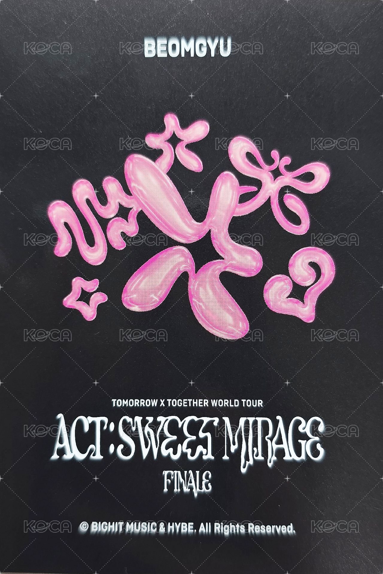 23‘巡迴 終場 周邊卡 外套卡 背面